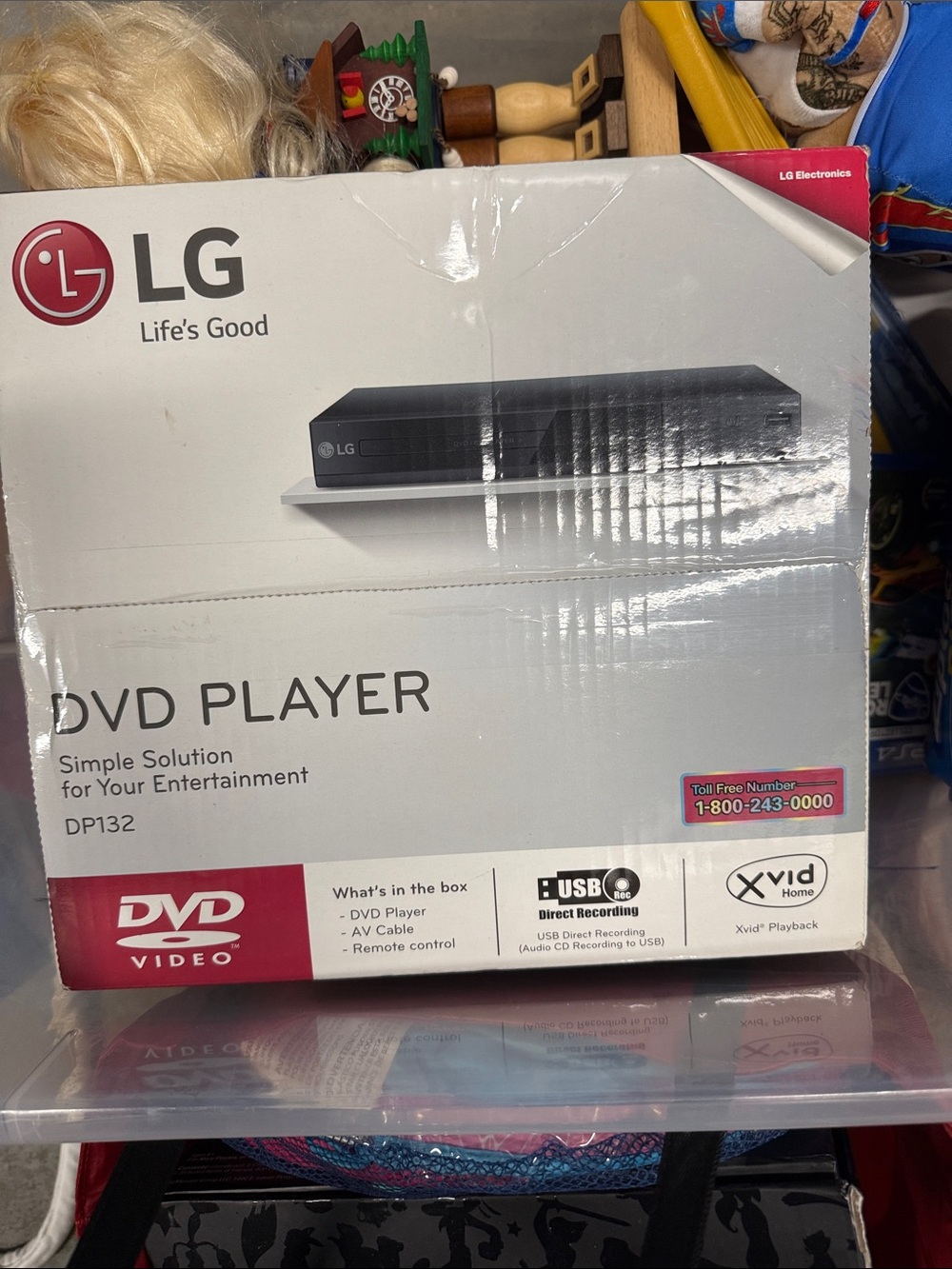 LG White Retail Box with Black DVD Player Photo